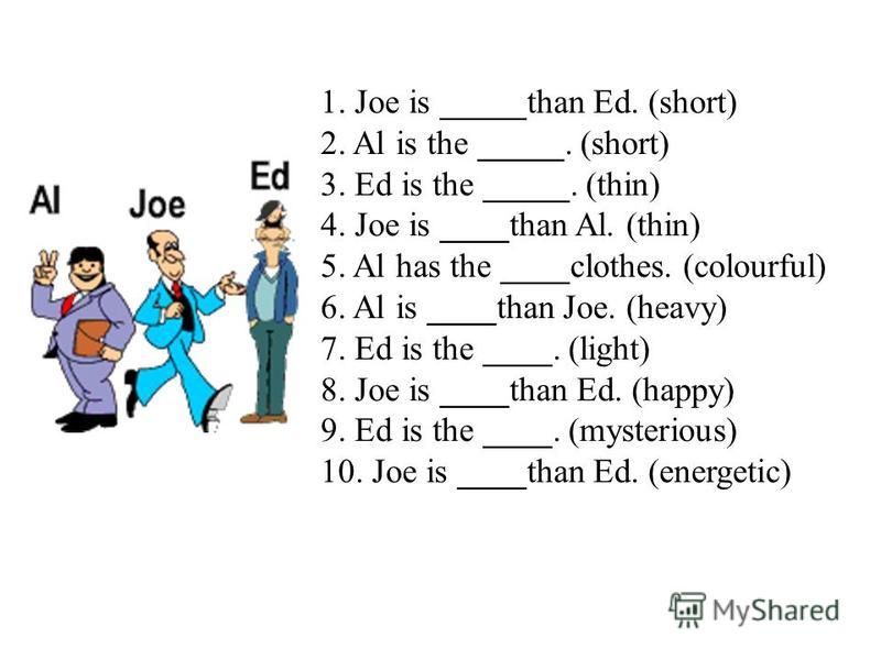 Прилагательные в английском языке упражнения 6 класс