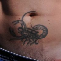 Татуировка Скорпион в пахе